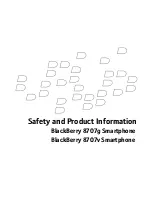 Предварительный просмотр 1 страницы Blackberry 8707g Safety And Product Information