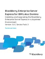 Предварительный просмотр 1 страницы Blackberry AH0Q2ML - Lotus Domino Utility Server Express Manual