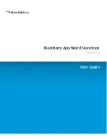 Предварительный просмотр 1 страницы Blackberry APP WORLD STOREFRONT 2.0 - RELEASE NOTES User Manual