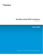 Blackberry Bold 9700 User Manual preview