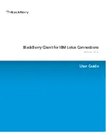 Blackberry Client for IBM Lotus Connections User Manual preview