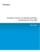 Preview for 1 page of Blackberry CLIENT FOR USE WITH MICROSOFT OFFICE COMMUNICATIONS SERVER 2007 - KNOWN ISSUES LIST User Manual