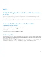 Preview for 5 page of Blackberry CLIENT FOR USE WITH MICROSOFT OFFICE COMMUNICATIONS SERVER 2007 - KNOWN ISSUES LIST User Manual