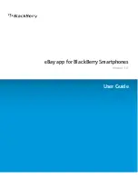 Blackberry EBAY APP FOR  SMARTPHONES - V1.0 User Manual предпросмотр