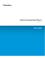 Blackberry ENHANCED GOOGLE MAIL PLUG IN - LEARN MORE User Manual предпросмотр