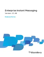 Blackberry ENTERPRISE INSTANT MESSAGING 2.5.46 - S Release Note preview