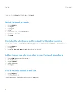 Предварительный просмотр 6 страницы Blackberry Facebook User Manual