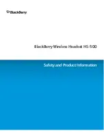 Blackberry HS-500 - LEARN MORE Safety And Product Information предпросмотр