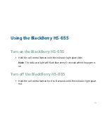 Предварительный просмотр 15 страницы Blackberry HS-655 Getting Started Manual