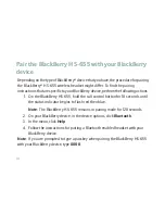 Предварительный просмотр 16 страницы Blackberry HS-655 Getting Started Manual