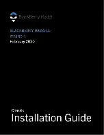 Предварительный просмотр 1 страницы Blackberry ITB100-1 Installation Manual