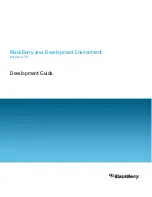 Blackberry JAVA DEVELOPMENT ENVIRONMENT Manual предпросмотр