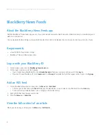 Предварительный просмотр 4 страницы Blackberry NEWS FEEDS - V1.0 User Manual