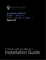 Blackberry Radar H2 Installation Manual предпросмотр