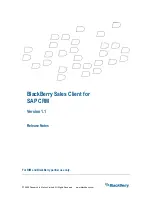 Blackberry Sales Client for SAP CRM Release Note preview