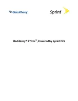 Blackberry Sprint 8730e User Manual предпросмотр