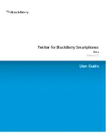 Preview for 1 page of Blackberry TWITTER FOR  SMARTPHONES - BETA V1.0 User Manual