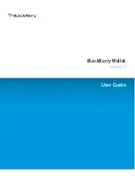 Blackberry WALLET 1.2 - RELEASE NOTES User Manual предпросмотр