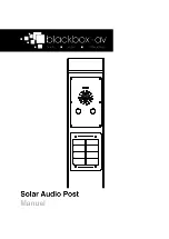 Preview for 1 page of blackbox-av Solar Audio Post Manual