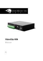 blackbox-av VideoClip HD8 Manual preview