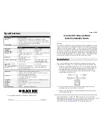 Blackbox IC568A Installation Manual preview