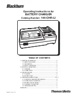 Preview for 1 page of blackburn 144-CHR-LI Operating Instructions