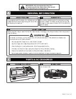 Preview for 2 page of blackburn 144-CHR-LI Operating Instructions