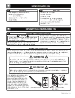 Preview for 3 page of blackburn 144-CHR-LI Operating Instructions