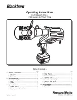 blackburn TBM58PCTS-LI Operating Instructions Manual preview