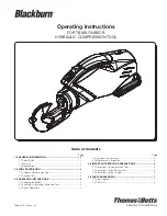 Предварительный просмотр 1 страницы blackburn TBM8-750BSCR Operating Instructions Manual