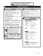 Preview for 2 page of blackburn TBM8-750BSCR Operating Instructions Manual