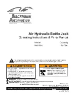 Preview for 1 page of Blackhawk Automotive BH2500 Operating Instructions & Parts Manual