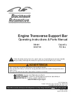 Preview for 1 page of Blackhawk Automotive BH2700 Operating Instructions & Parts Manual