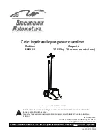 Preview for 9 page of Blackhawk Automotive BH6301 Operating Instructions & Parts Manual