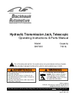 Предварительный просмотр 1 страницы Blackhawk Automotive BH7000 Operating Instructions & Parts Manual