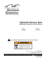 Blackhawk Automotive BH700B Operating Instructions & Parts Manual preview