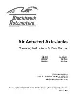 BLACKHAWK! AUTOMOTIVE BH6221 Operating Instructions And Parts Manual preview