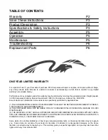 Preview for 2 page of BLACKHAWK! AUTOMOTIVE BH6221 Operating Instructions And Parts Manual