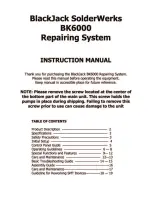 BlackJack SolderWerks BK6000 Instruction Manual preview