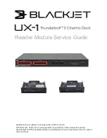 Предварительный просмотр 1 страницы Blackjet UX-1 Service Manual