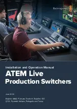 Blackmagicdesign ATEM 1 M/E Production Studio 4K Installation And Operation Manual предпросмотр