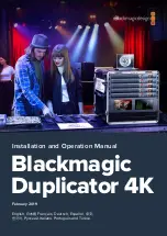 Blackmagicdesign Blackmagic Duplicator 4K Installation And Operation Manual предпросмотр