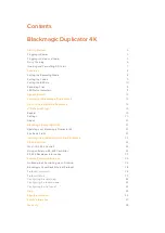 Предварительный просмотр 4 страницы Blackmagicdesign Blackmagic Duplicator 4K Installation And Operation Manual