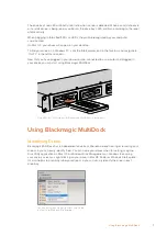 Preview for 7 page of Blackmagicdesign Blackmagic MultiDock Installation And Operation Manual