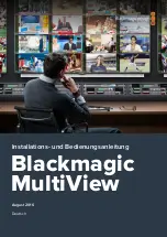 Preview for 116 page of Blackmagicdesign Blackmagic MultiView 4 Installation And Operation Manual