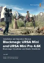 Blackmagicdesign Blackmagic URSA Mini Installation And Operation Manual preview