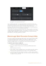 Предварительный просмотр 20 страницы Blackmagicdesign Blackmagic Web Presenter Installation And Operation Manual