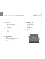 Предварительный просмотр 2 страницы Blackmagicdesign H.264 Pro Operation Manual