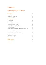 Preview for 3 page of Blackmagicdesign MultiDock Installation And Operation Manual