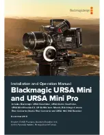 Blackmagicdesign URSA Mini Installation And Operation Manual preview